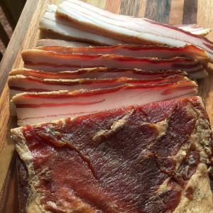 Kunekune pork- the other red meat. Old fashioned pork, with rich flavor, creamy & firm fat quality and taste beyond compare.